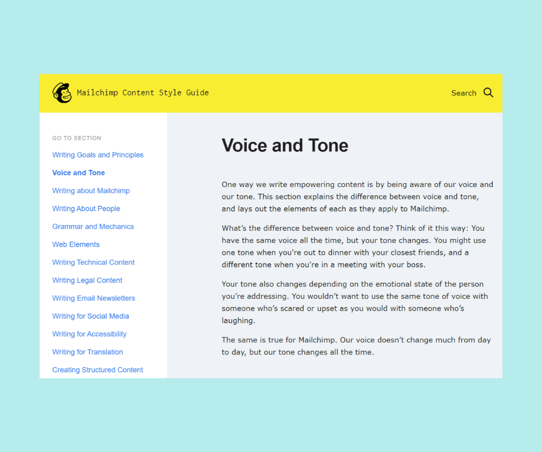 customer service voice example